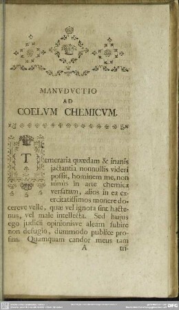 Manductio Ad Coelum Chemicum