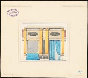 Neues Theater (Oper), Frankfurt/Main: Dekoration der Probesäle: Innenansicht 1:50 (Variante zu Inv.Nr. 1470)