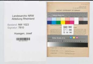 Entnazifizierung Josef Huesgen , geb. 10.09.1898 (Kaufm.Angest.)