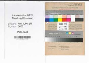 Entnazifizierung Kurt Pohl, geb. 09.02.1914 (Zahntechniker)