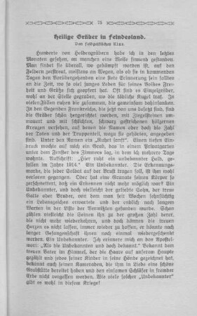24. Heilige Gräber in Feindesland - Von Feldgeistlichen Klar