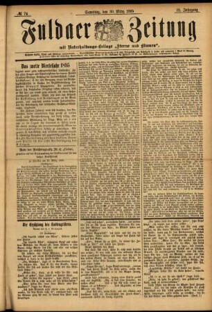 Ausgabe vom Samstag, den 30. März 1895.
