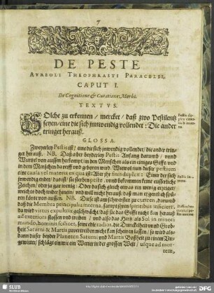 De Peste Aureoli Theophrasti Paracelsi