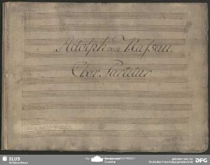 Kaiser Adolph von Nassau. Excerpts. Arr - Mus.4838-F-505B : Coro, pf