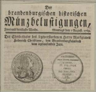 Bildnis des Markgrafen Friedrich Christian von Brandenburg-Bayreuth