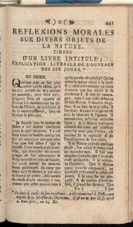 Reflexions Morales Sur Divers Objets De La Nature, [...]