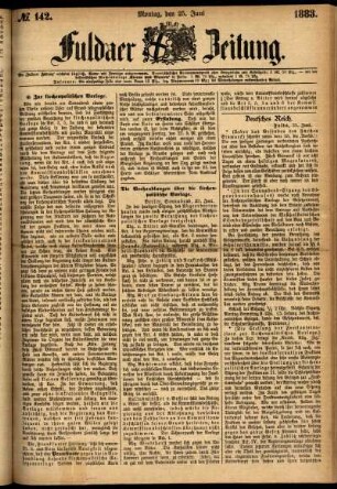 Ausgabe vom Montag, den 25. Juni 1883.