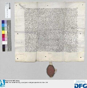 Georius, Abt des Klosters St. Egidien in Nürnberg, stellt ein Vidimus aus von dem Privilegium des Kaisers Sigismund für die Stadt Nürnberg vom 27. Juni 1436(*).