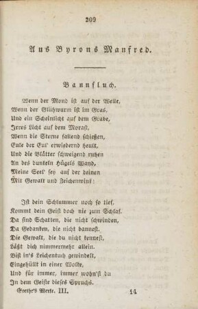 Aus Byrons Manfred. Bannfluch.