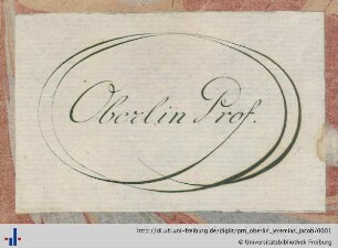 [Provenienz]: Oberlin, Jeremias Jacob