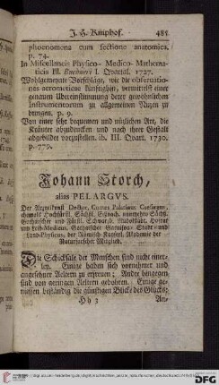 Johann Storch, alias Pelargvs