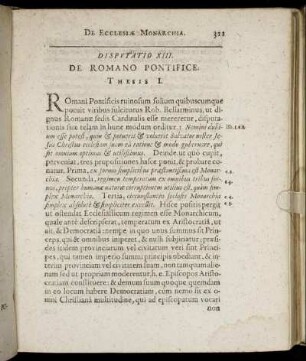 Disputatio XIII. De Romano Pontifice.