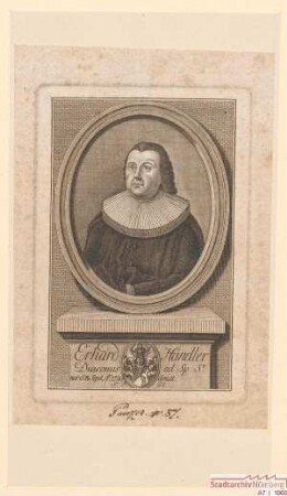 Erhard Händler, Diakon bei Heilig-Geist; geb. 8. September 1729