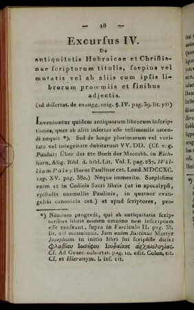 Excursus IV.