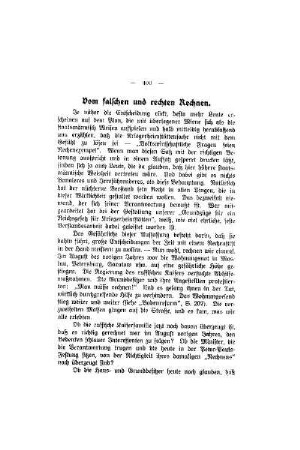 Vom falschen und rechten Rechnen