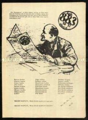Untergrund-Zeitung der außerparlamentarischen Opposition "agit 883" Nr. 57