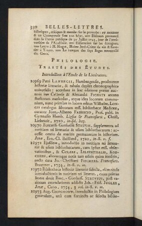 330-370, Traités Des Études Critiques