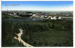Burgstädt. Blick auf Burgstädt