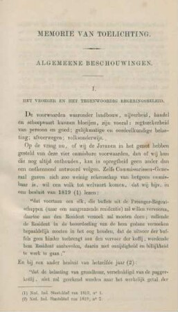 Algemeene beschouwingen