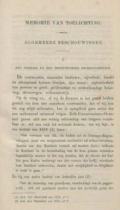 Algemeene beschouwingen