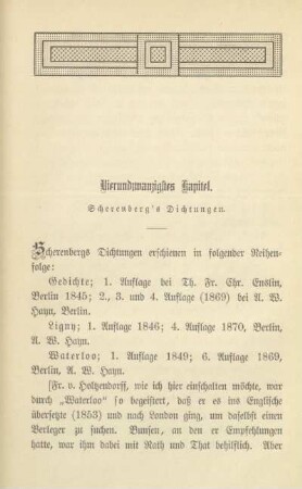 Vierundzwanzigstes Kapitel. Scherenberg's Dichtungen
