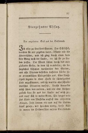 Vierzehnter Absatz. Der ungebetene Gast aus der Geisterwelt.