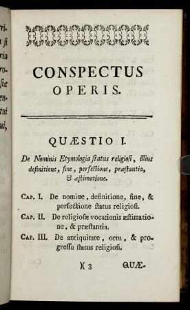 Conspectus Operis.