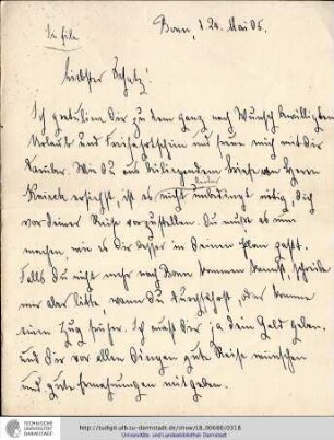 Brief vom 24.05.1905