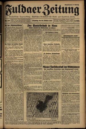 Erste Ausgabe vom Dienstag, den 26. Oktober 1937.