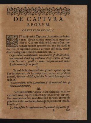 De Captura Reorum.