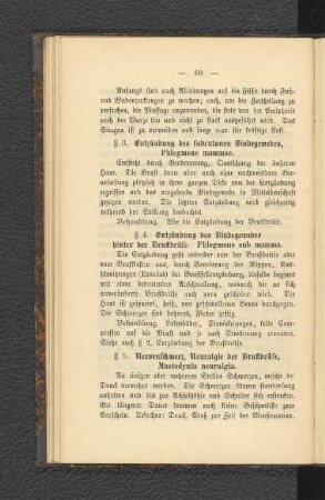 § 4. Entzündung des Bindegewebes hinter der Brustdrüse. Phlegmone sub mamma.