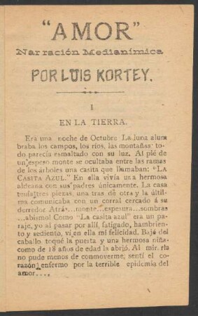 "Amor" : Narración Medianímica