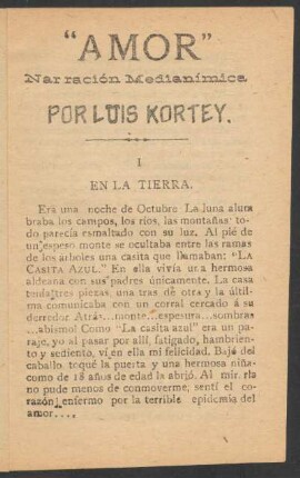"Amor" : Narración Medianímica