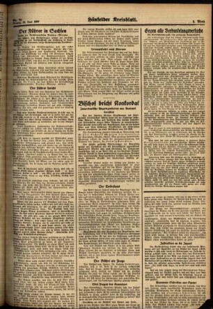 Zweite Ausgabe vom Montag, den 28. Juni 1937.