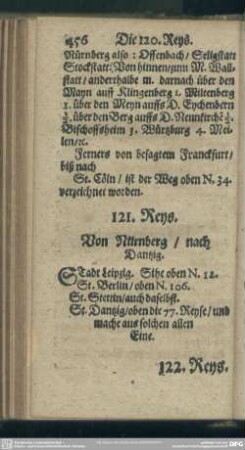 121. Reys. Von Nürnberg, nach Dantzig