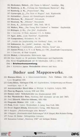 Bücher und Mappenwerke (Nr. 255-278)