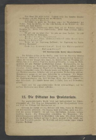 12. Die Diktatur des Proletariats