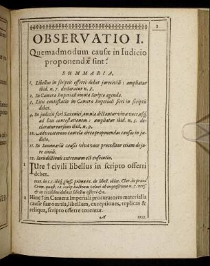 Observatio I. - Observatio II.