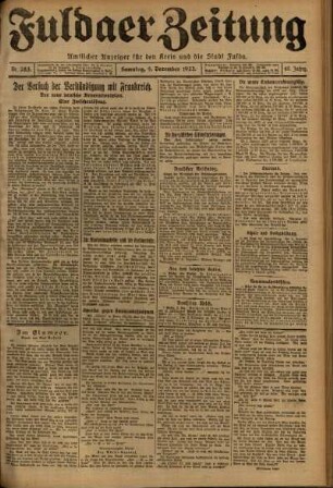 Ausgabe vom Samstag, den 09. Dezember 1922.