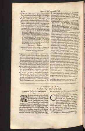 Constitutio XX. - XXIV.