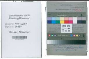 Entnazifizierung Alexander Kessler , geb. 08.01.1908 (Bahnbeamter)