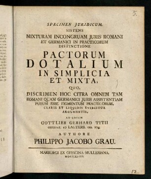 1-86, Pactorum Dotalium in Simplicia et Mixta
