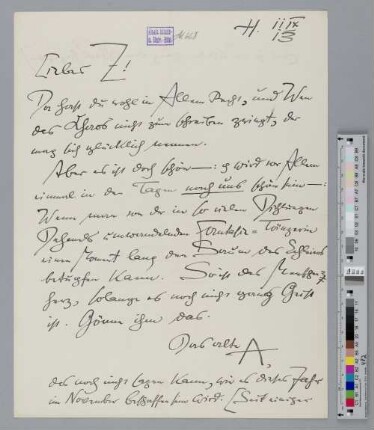 Brief an Ida Dehmel