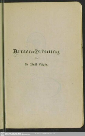 Amen-Ordnung für die Stadt Leipzig