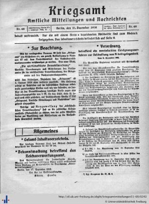 Nr. 69, 31.12.1918