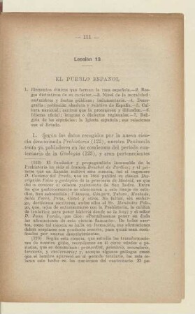 Lección 13. El pueblo Español