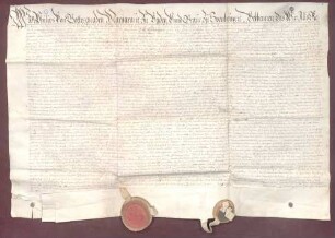 Markgraf Philipp II. von Baden-Baden leiht von Blasius von Fegersheim 2.000 fl. zu 5% Zins; Bürgen sind die Gemeinden des Amts Stollhofen