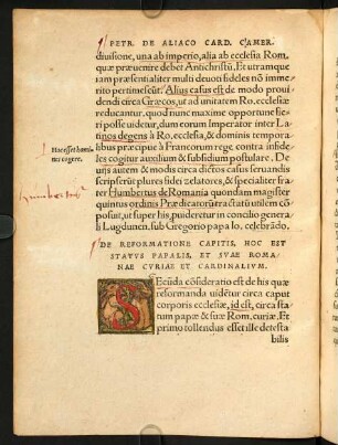 De reformatione capitis, hoc est status papalis, et svae romanae curiae et cardinalium.