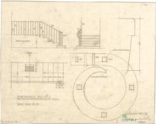 Fischer, Theodor; Bad Tölz (Bayern); Gewerbehalle - Freitreppe u. Eisengeländer (Ansichten, Details)