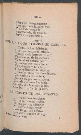 Brindis de un día de santo.